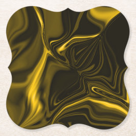 Porta-copo De Papel Curvas amarelas ou douradas em alguma imagem marro