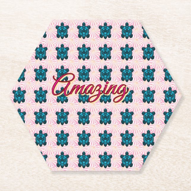 Porta-copo De Papel Custom turtle pattern Sherpa Blanket (Frente)