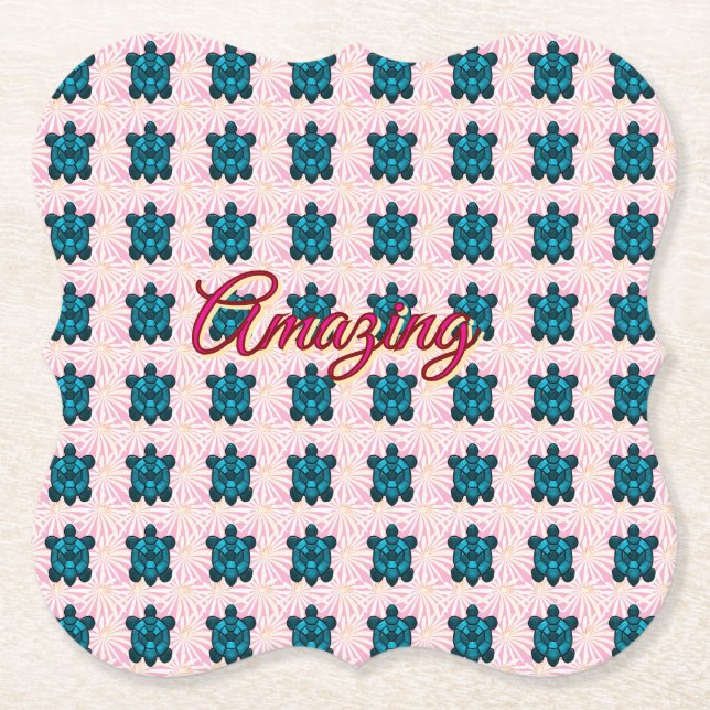 Porta-copo De Papel Custom turtle pattern Sherpa Blanket (Frente)