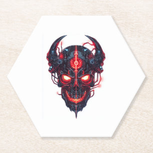 Porta-copo De Papel Cyber Demon Skull Lord