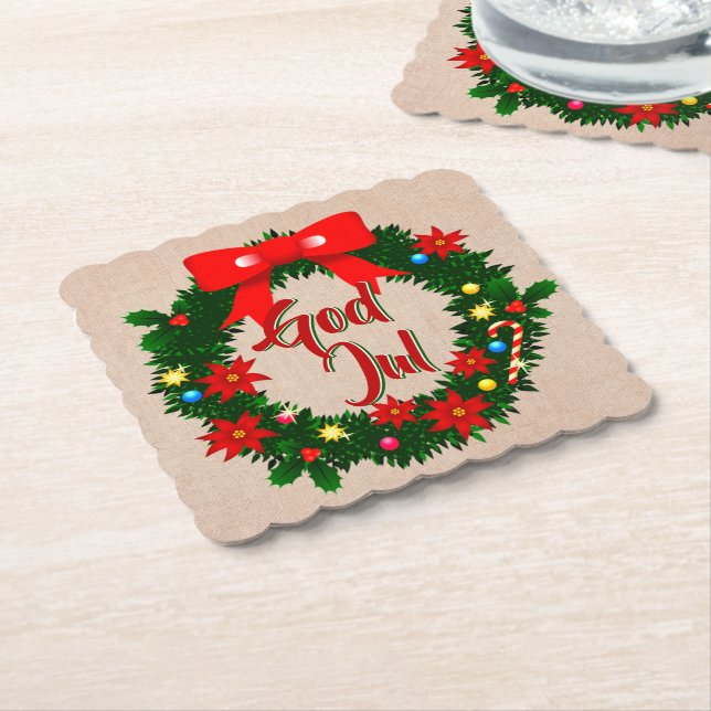 Porta-copo De Papel Dalbana sueca de Natal God jul (Angular)