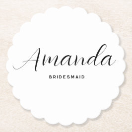 Porta-copo De Papel Dama de Honra Roscas Minimalistas Modernas