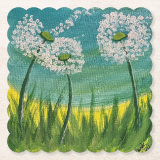 Porta-copo De Papel Dandelions - Pintura Original