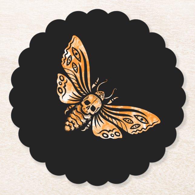 Porta-copo De Papel Death's Head Moth  (Frente)