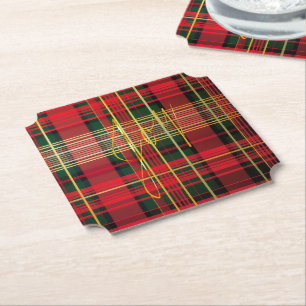 Porta-copo De Papel Decoração Clássica da Caligrafia de Tartan 'Joy' X