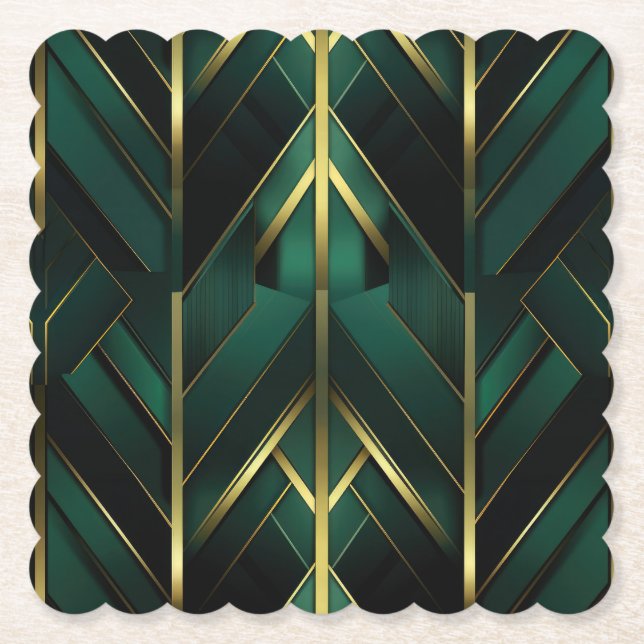 Porta-copo De Papel Decoração Verde (Frente)