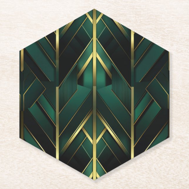Porta-copo De Papel Decoração Verde (Frente)