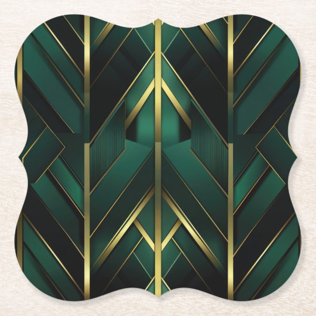 Porta-copo De Papel Decoração Verde (Frente)