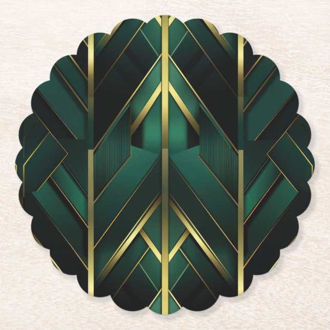 Porta-copo De Papel Decoração Verde (Frente)
