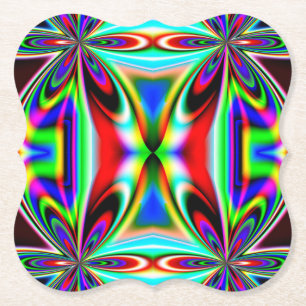 Porta-copo De Papel Desenho Colorido Abstrato Caleidoscópio-11438