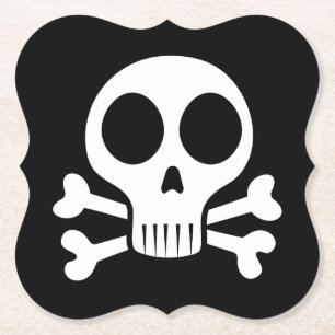 Porta-copo De Papel Desenho de Caveira Pirata