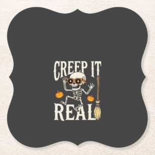Porta-copo De Papel Desenho de Esqueleto Dançante Funny Halloween Cree