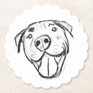 Porta-copo De Papel desenho pitbull simples amantes de cães preto bran