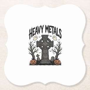 Porta-copo De Papel Desenho Vetorial Cemitério de Halloween de Metais