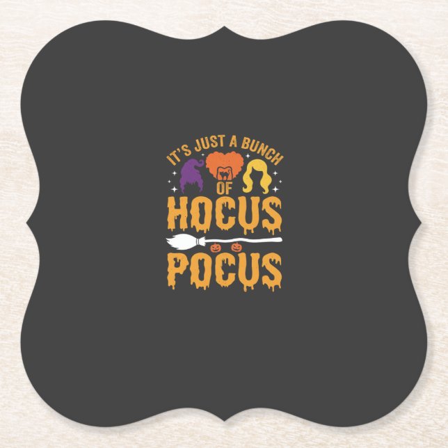 Porta-copo De Papel Desenho Vetorial de Bruxa Hocus Pocus do Halloween (Frente)