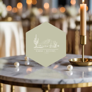 Porta-copo De Papel Desert Vibes Wedding Landscape Green ID1019
