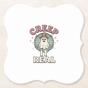 Porta-copo De Papel Design de Camisa de Halloween Creep It Real Ghost 