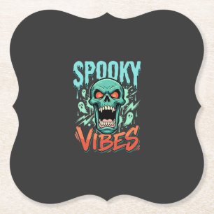 Porta-copo De Papel Design de Caveira de Fantasma de Halloween Vibes A