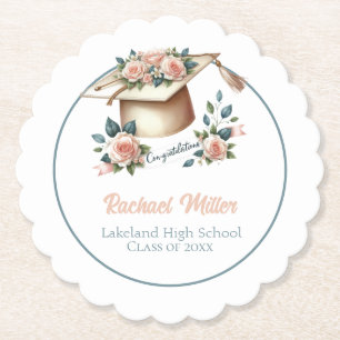 Porta-copo De Papel Design de Celebração de Formatura Elegante