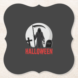 Porta-copo De Papel Design de Cemitério do Ceifador de Halloween