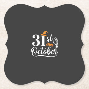 Porta-copo De Papel Design de chapéu de bruxa de abóbora de Halloween 