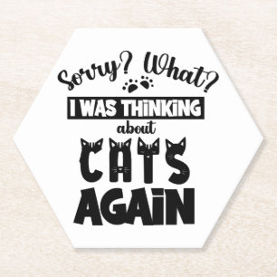 Porta-copo De Papel Design de Citação de Gato Engraçado