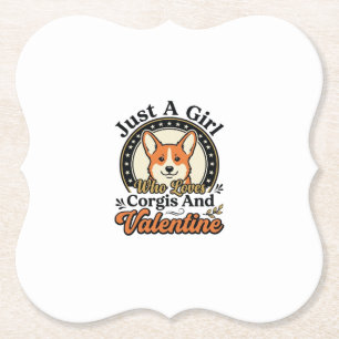 Porta-copo De Papel Design de Corgi no Dia dos Namorados para Amantes