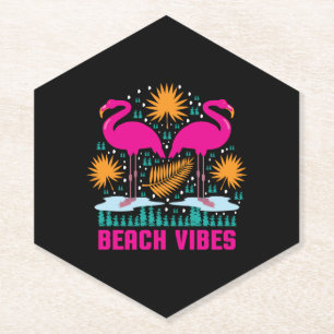 Porta-copo De Papel Design de Flamingos Rosa Vibes de Praia