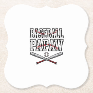 Porta-copo De Papel Design de Gravura Vintage Papaw de Beisebol_1