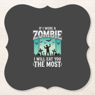 Porta-copo De Papel Design de Halloween Eu vou comer você Zumbi_1
