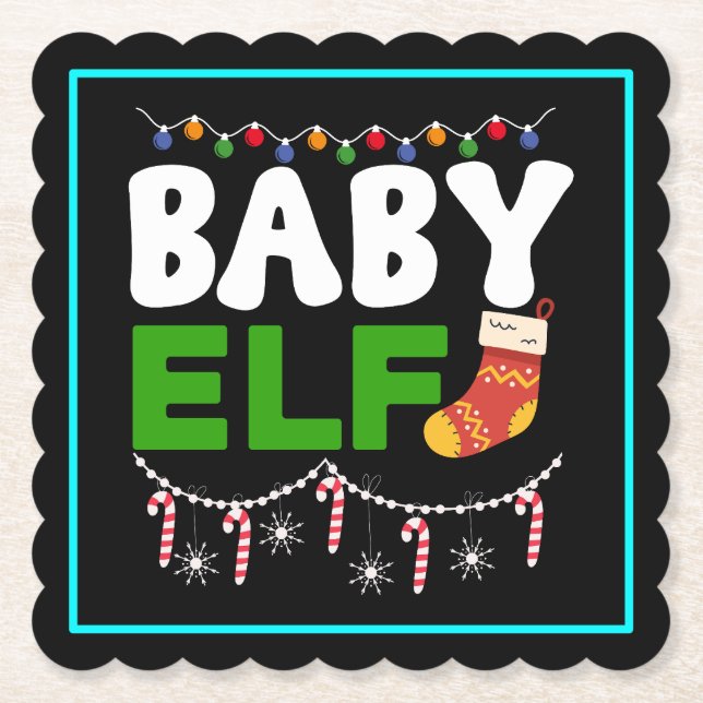 Porta-copo De Papel Design de Natal de Elfo Bebê-84608 (Frente)