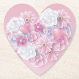 Porta-copo De Papel Dessous-de-verre en papier cœur