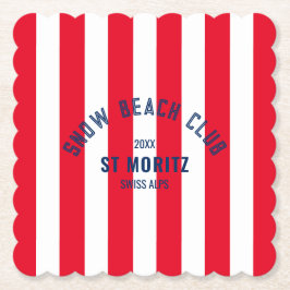 Porta-copo De Papel Destino da Faixa de Cabana Vermelha do Clube de Pr