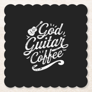Porta-copo De Papel Deus Guitar Café Música Sobrenha Frio
