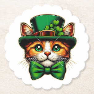Porta-copo De Papel Dia de São Patrício, gato/gatinho