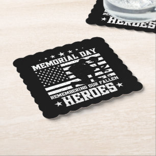 Porta-copo De Papel Dia dos Veteranos Design Vintage Memorial Day Band