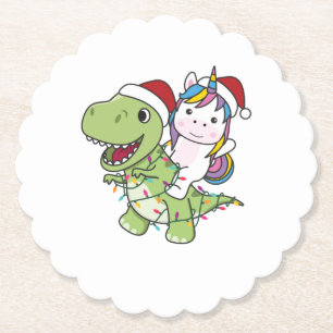 Porta-copo De Papel Dinossauro Natal Unicórnio Winter T-Rex Dino