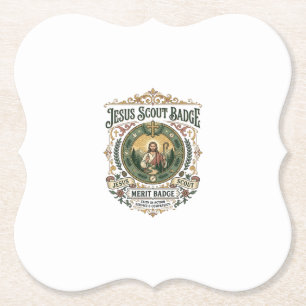 Porta-copo De Papel Distintivo de Mérito Escoteiro Jesus Distintivo de