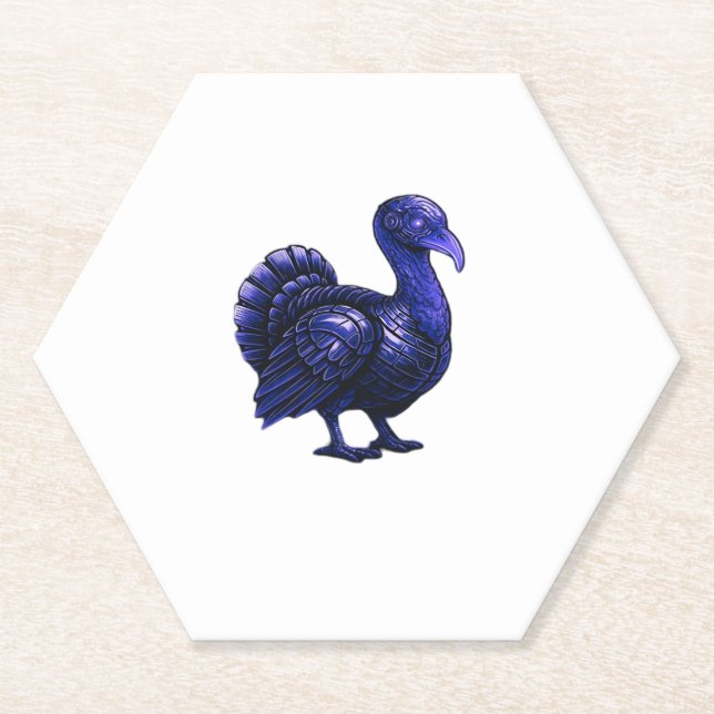 Porta-copo De Papel Distopian Turquia Design Clássico de Ação de Graça (Frente)