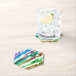 Porta-copo De Papel Diversão de bolhas pulsadas / Folha de cor verde /