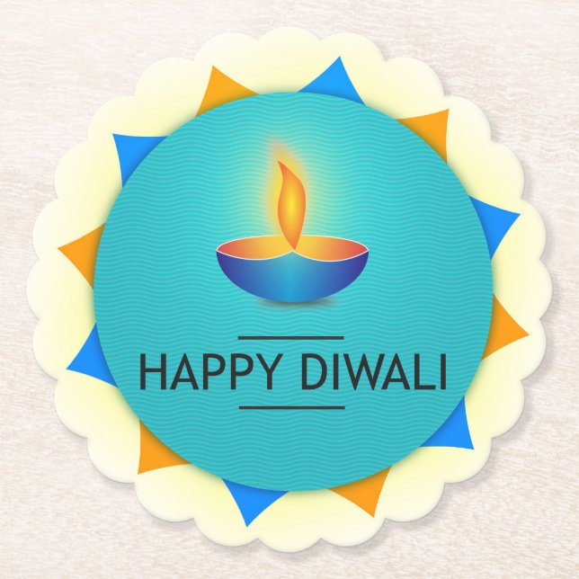 Porta-copo De Papel Diwali Diya (Frente)