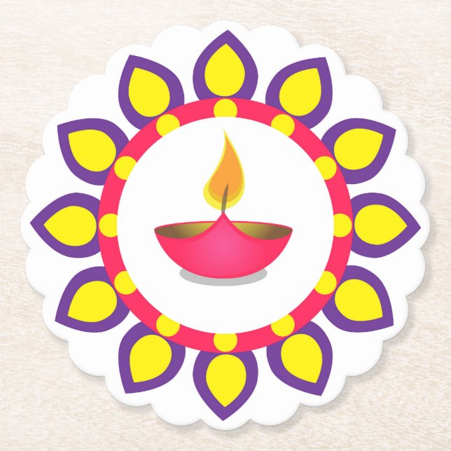 Porta-copo De Papel Diwali Diya (Frente)
