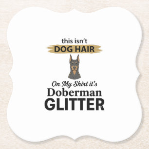 Porta-copo De Papel Doberman Brilho Amante de Cão Engraçado Design Vin