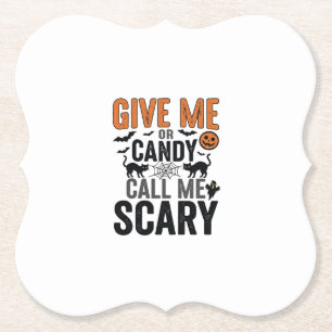 Porta-copo De Papel Doce de Halloween ou Me Chame de Assustador Gráfic