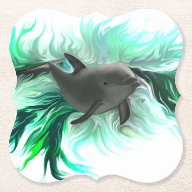 Porta-copo De Papel Dolphin Baby (Frente)
