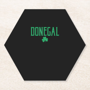 Porta-copo De Papel Donegal Text e Irish Shamrock Green Impressão T-Sh