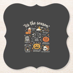 Porta-copo De Papel Doodle do Halloween É a Temporada Desenho de Bruxa