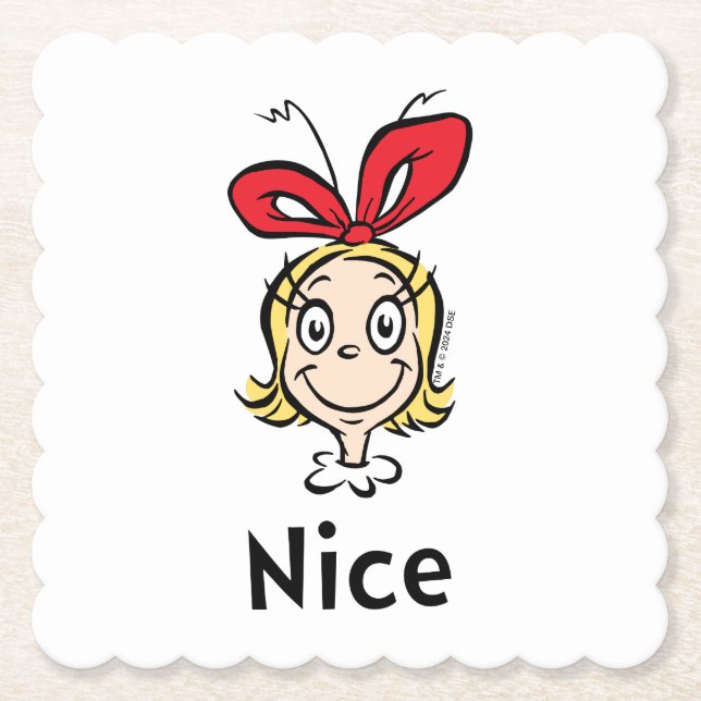 Porta-copo De Papel Dr. Seuss | Cindy-Lou Quem é Simpática (Frente)