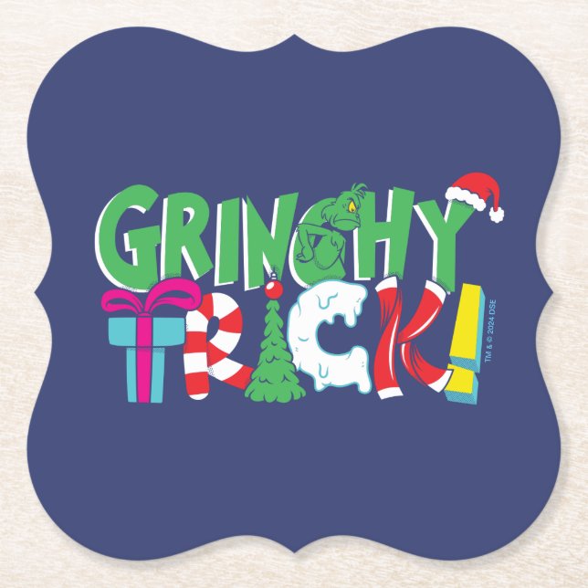 Porta-copo De Papel Dr. Seuss | Truque do Grinch (Frente)