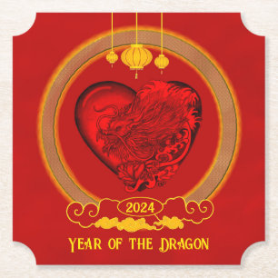 Porta-copo De Papel Dragon Heart, ano do dragão